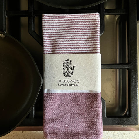 Tea Towel - Cabernet Stripe