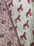 Crib Quilt, Ponies and Peonies